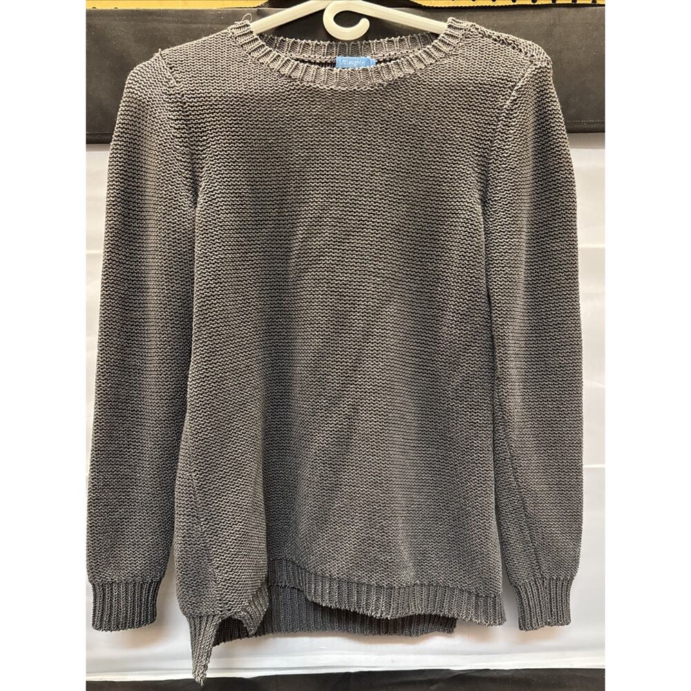 J. McLaughlin Jeanette Chainmail Armor Sweater Womens Small Grey
